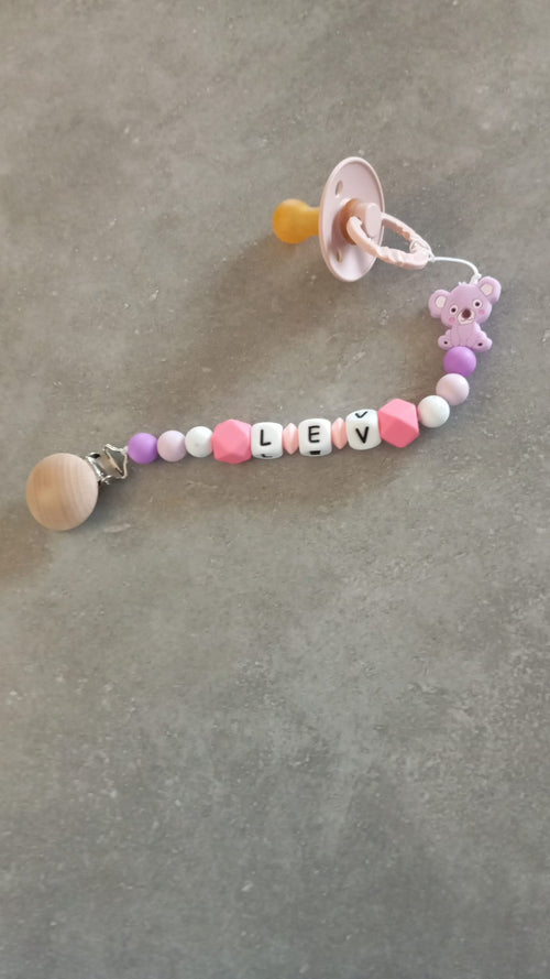 Attache tétine personnalisée bébé - cadeau naissance original