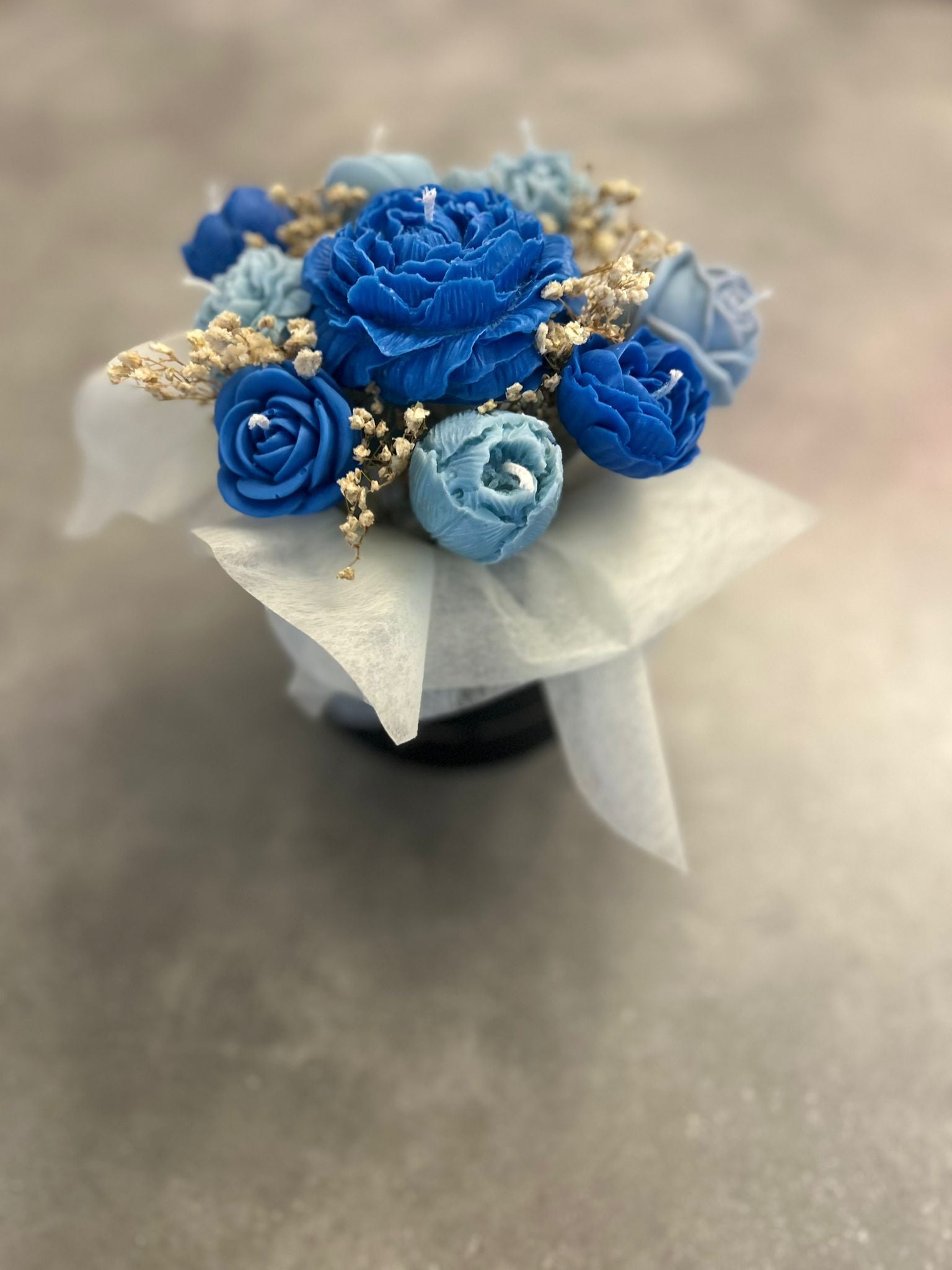 Bougie bouquet de fleurs personnalisée – Matana Création
