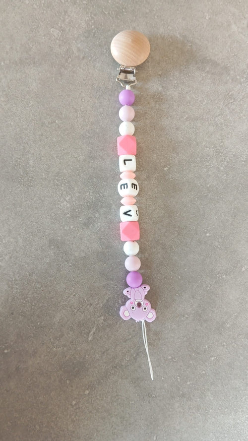 Attache tétine personnalisée bébé - cadeau naissance original